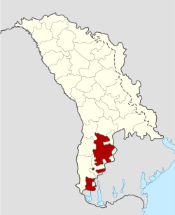 Gagavuzya toprakları (kırmızı)