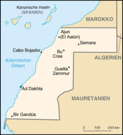 Batı Sahra/Sahra DAC haritası