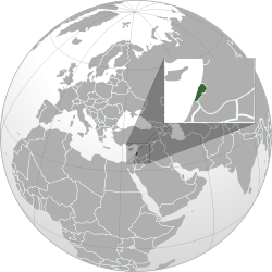 Lübnan'ın haritadaki yeri